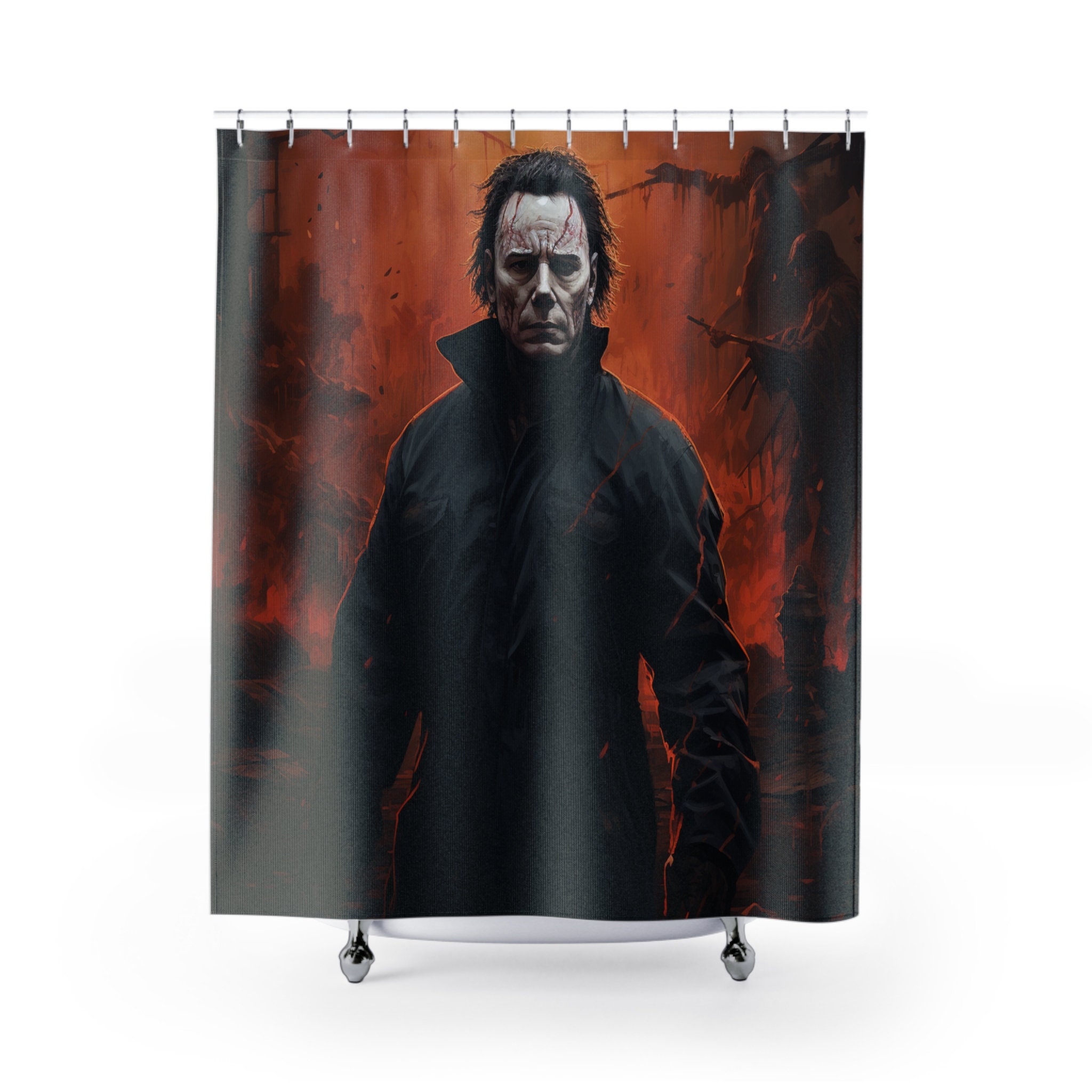 Halloween Theme Michael Myers Shower Curtain Horror Movie Etsy