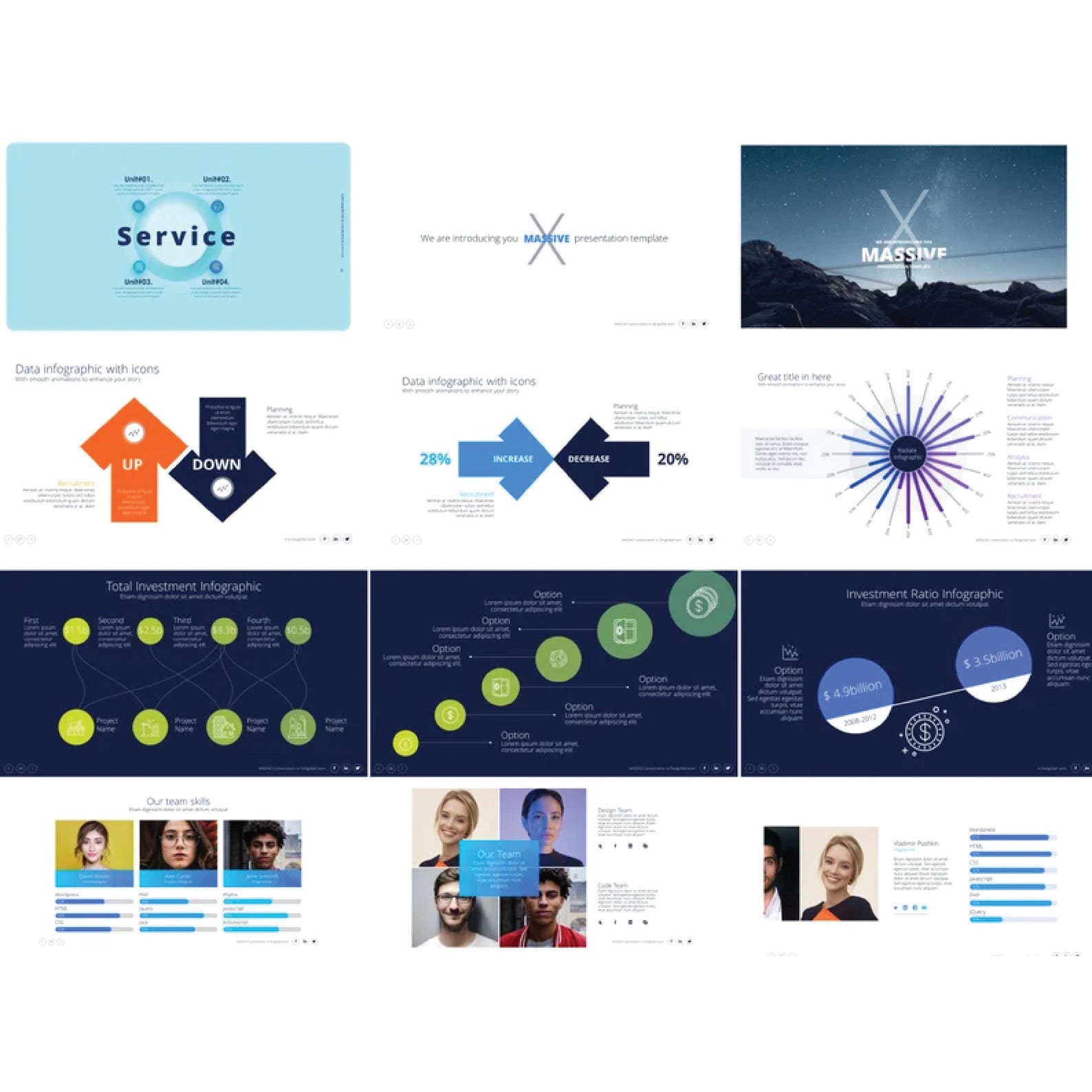 1500+ Fully Editable Powerpoint Presentation Templates Bundle - Dark ...