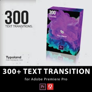 300 Text Transitions Pack Bundle Template | Titles, Typography, Glitch title, Transition, Slideshow, Animated Texts | Adobe Premiere Pro