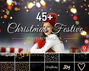 Más de 45 superposiciones navideñas festivas de Photoshop