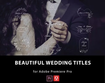 Beautiful Wedding Titles | Opener, Text, Title, Married, Prewedding, Weddings Videographer, Cinematic, Fonts | for Adobe Premiere Pro