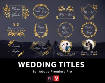 Beautiful Wedding Titles | Opener, Text, Title, Married, Prewedding, Weddings Videographer, Cinematic, Fonts | for Adobe Premiere Pro