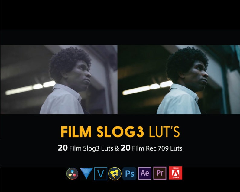 Sony Film Slog3 And Standard Luts Lookup Tables, Color Correct, Color Grade, Presets, Plugin, Cinematic for all Sony Cameras image 1