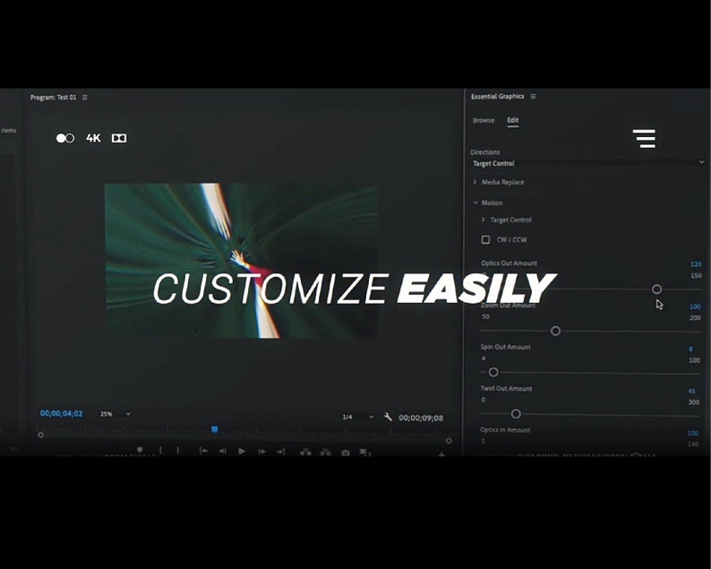 500 Seamless Video Transition Presets Pack Lens Distortion, Blur, Tile