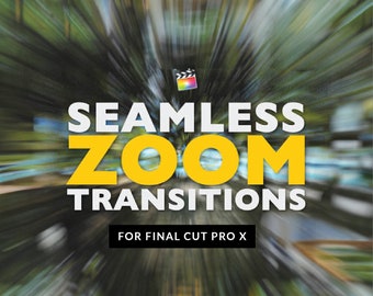 54 transiciones de zoom perfectas para Final Cut Pro X, FCPX/retorcido, rotación, desenfoque, fusión, zoom dinámico y transiciones de impacto