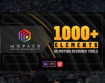 Más de 1000 elementos con herramientas de Motion Designer / MoPack / Gráficos, elementos, íconos, títulos, gráficos / para Adobe Premiere Pro y After Effects