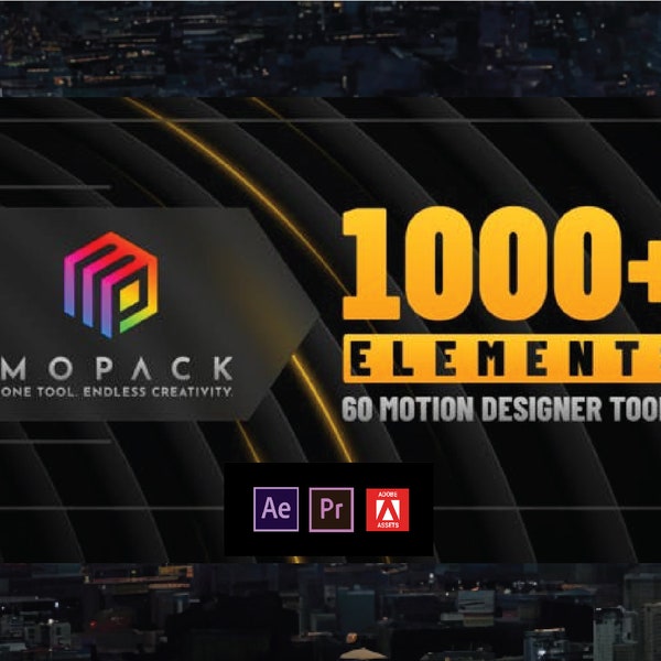 1000+ Elements with Motion Designer Tools | MoPack | Graphics, Element, Icons, Titles, Graphic | for Adobe Premiere Pro and After Effects