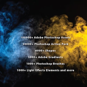 130000 Adobe Photoshop Assets Bundle Package Assets, Actions, Shapes, Gradients, Brushes, Light Effect, Elements and more image 2