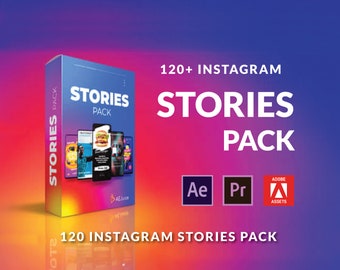 Paquete de más de 120 HISTORIAS DE INSTAGRAM Vertical / Redes Sociales, Tiktok, IG Story, Paquete, Video / para Adobe Premiere Pro y After Effects