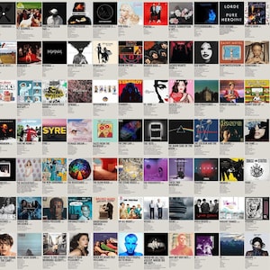 1200 pósteres digitales minimalistas de portadas de álbumes: impresiones artísticas de música para pared, impresiones estéticas de álbumes, decoración de salas de música, descargas digitales