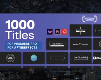 1000 títulos Mogrt para Adobe Premiere Pro y Aftereffects