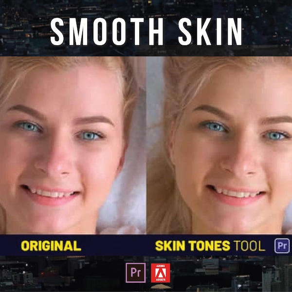 Smooth Skin Correction and Beauty Enhancement Tools, Skin Tones Tool, Effect | for Adobe Premiere Pro