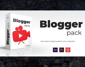 YOUTUBE Essentials Pack - Social Media Graphic Elements Title Video Packaging Animation | for Adobe Aftereffects and Premiere pro