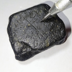 Square Carbonaceous Chondrite Meteorite, exquisite 61 Gram gemstone