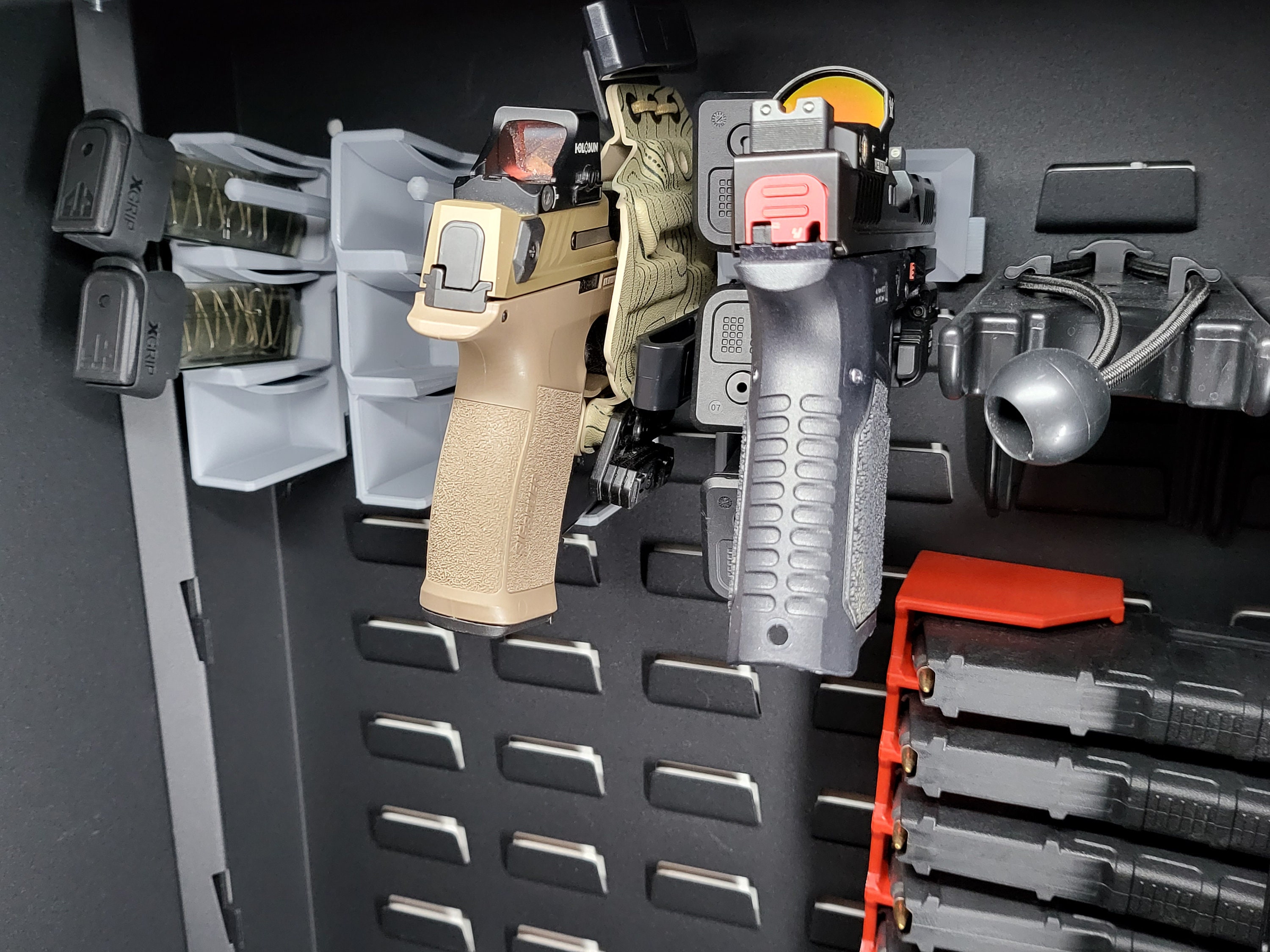 Universal Handgun and Magazine Holder | Louvered Wall / Secureit / Akro ...
