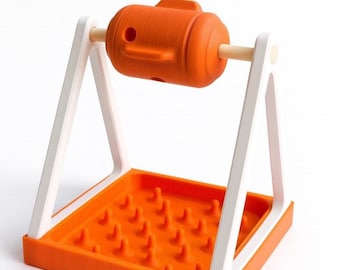 Interactive Cat Treat Dispenser Toy – 3D Printed Puzzle Feeder | DIY or Pre-Assembled