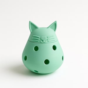 Interaktives Katzen Leckerli Wobbler Spielzeug - 3D gedruckter Futter Puzzle Futterspender für Katzen
