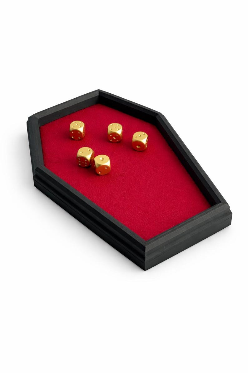 Coffin Dice Rolling Tray – Felt-Lined 3D Printed Tray for D&D and RPG Games image 2