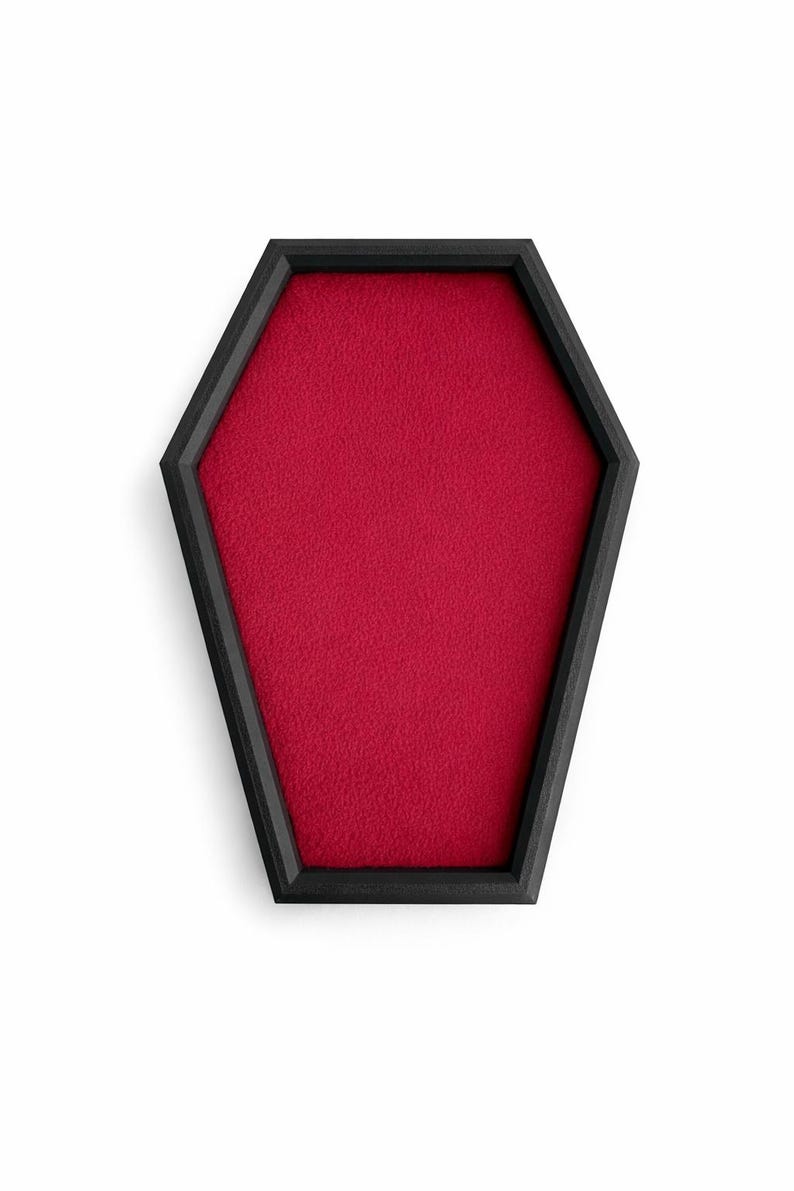 Coffin Dice Rolling Tray – Felt-Lined 3D Printed Tray for D&D and RPG Games image 1
