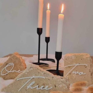 Travertine table number