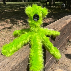 Fuzzy Handmade Halloween themed Coraline Squid