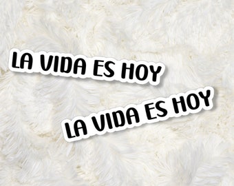 La Vida Es Hoy, Latino Sticker, Pegatina, Funny Sticker, Latinx Sticker, Calcomania, Pegatinas Para Cuaderno, Spanish Sticker, Funny Españo