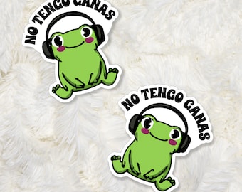 No Tengo Ganas, Cute Frog Sticker, Stickers Para Carro, Gym Sticker, Find Your Place In The World, Botella De Agua, Mental Health Month