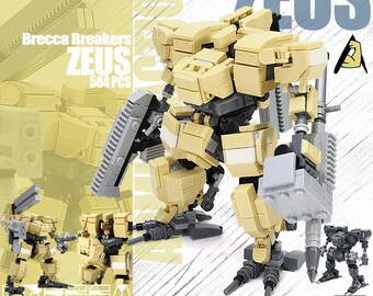 Brecca Breakers Zeus Armis Faction Building Blocks MOC Brick Robot Mech