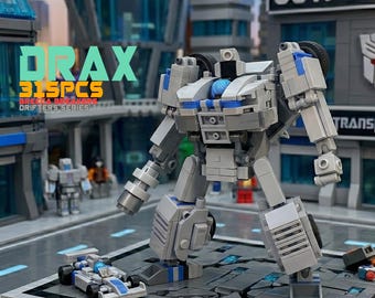 Brecca Breakers Drax Transformers Building Blocks MOC Brick Robot Mech