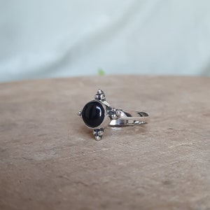 Black Onyx Ring, Onyx Ring, Large Onyx Ring, Handmade Ring, Pure 925 Sterling Silver Ring, Bold Statement Ring, Black Gemstone Ring for Her