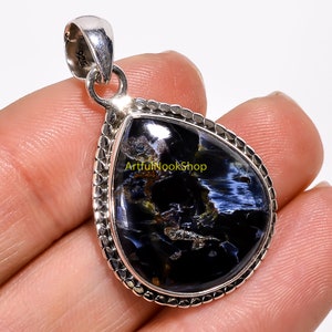 Natural Pietersite Pendant, 925 Sterling Silver Pendant, Gemstone Pendant, Statement Pendant, Pietersite Jewelry, Christmas Gift for Her