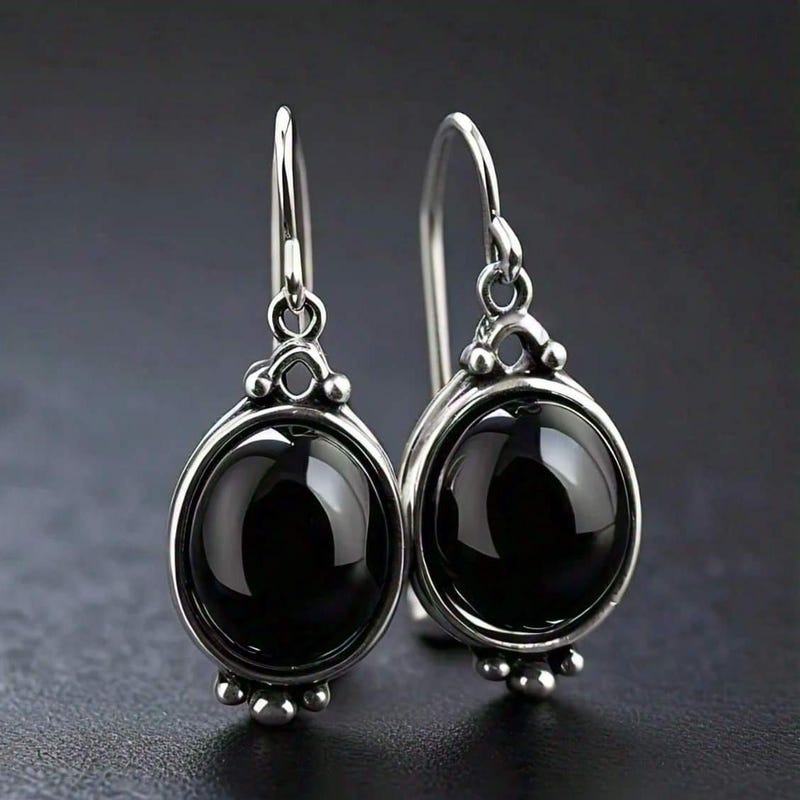 Midnight Elegance Black Onyx Earrings main image 0