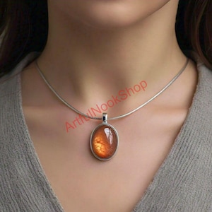 Sunstone Pendant, Sunstone Necklace, 925 Silver Pendant, Statement Pendant Necklace with Chain, Sunstone Christmas Gift Jewelry for Her