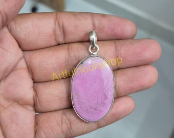 Pink Cobalt Calcite Pendant Necklace 925 Sterling Silver Handmade Statement Pendant Gemstone Pendants Jewelry Gift For Wife Mom Girlfriend