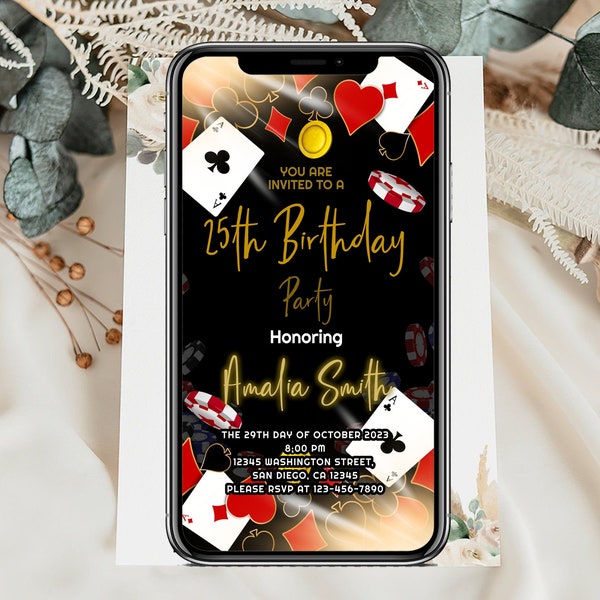 Editable Casino Birthday Invitation. Poker Birthday invitation. Casino Night Invite. Casino Retirement Party. Ace Plying Cards. Poker Party