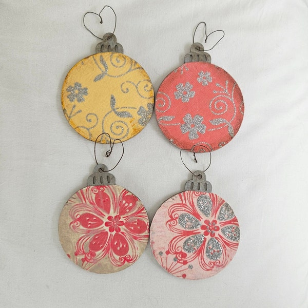 Shabby Chic Christmas Ornaments Etsy