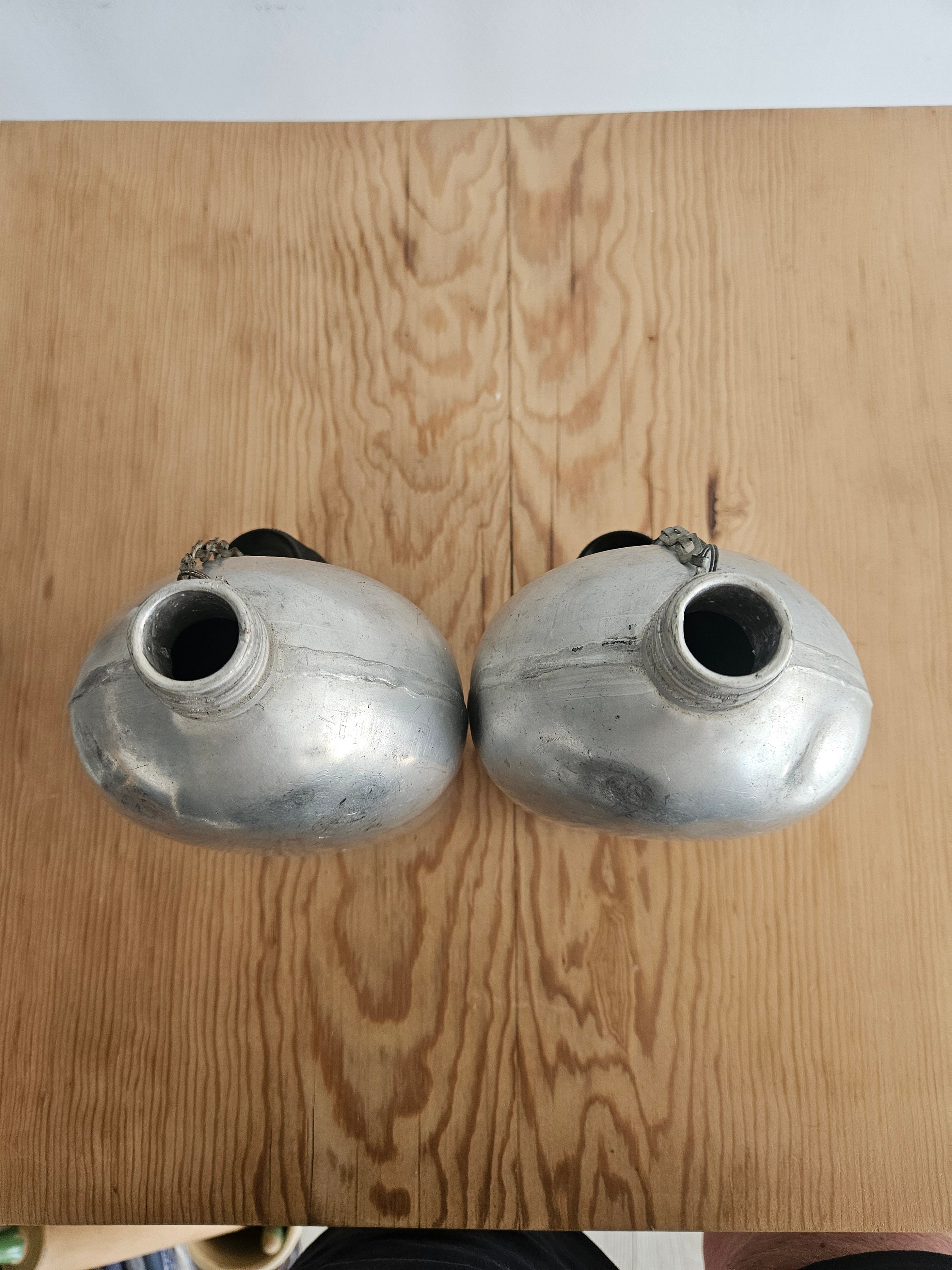 Antique Aluminum Military Canteen Japanese Made Water Bottle Gear