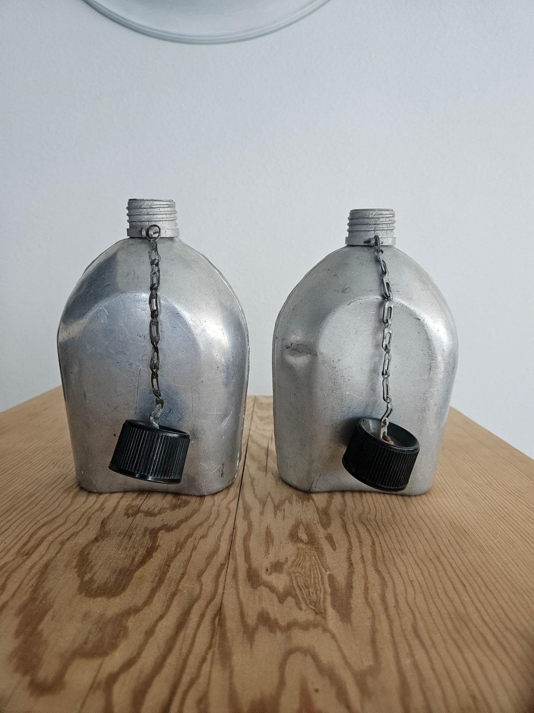 Antique Aluminum Military Canteen Japanese Made Water Bottle Gear