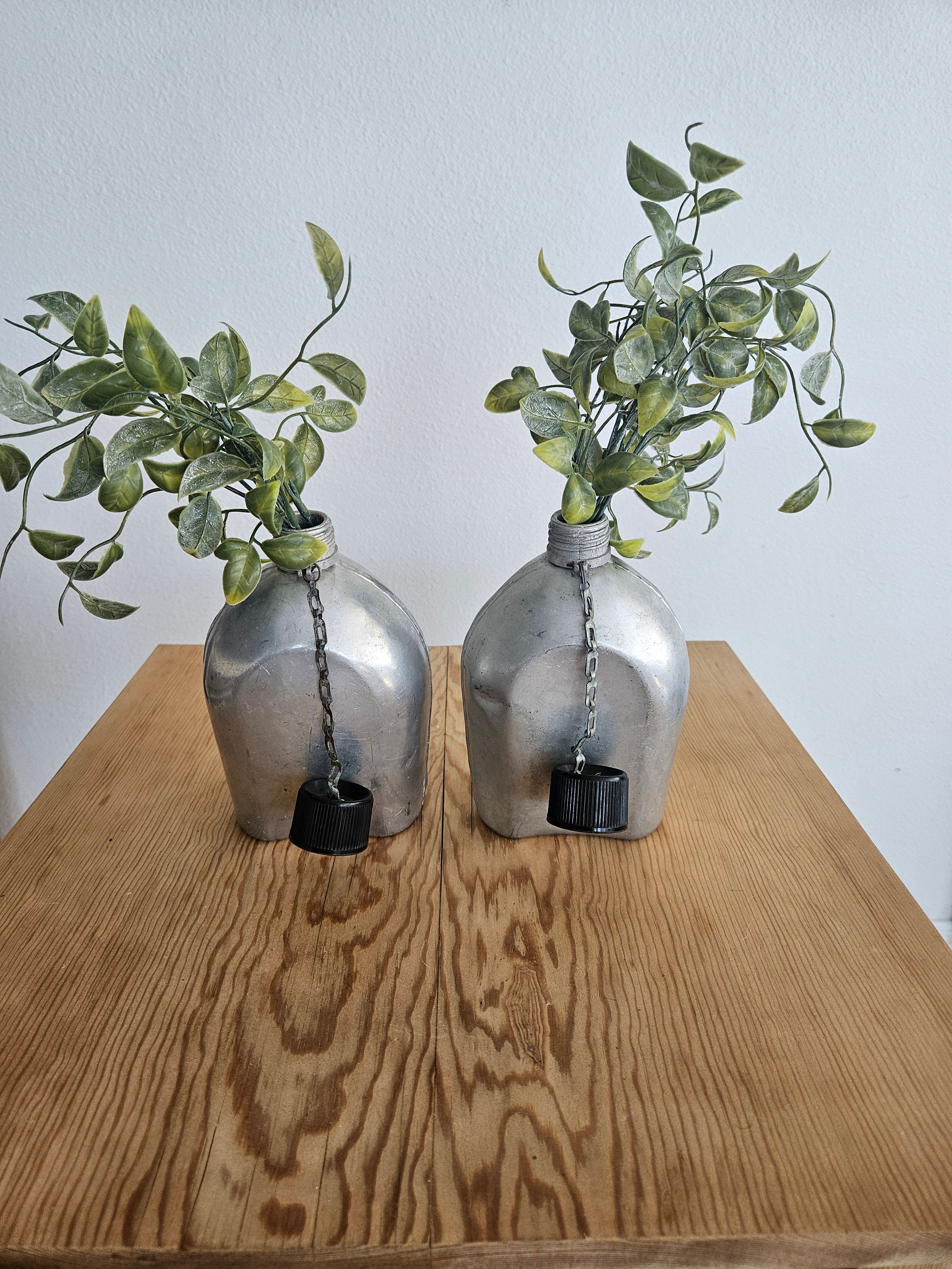 Antique Aluminum Military Canteen Japanese Made Water Bottle Gear