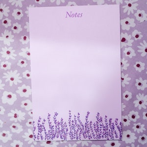 Lavender Bloom Notepad - Etsy