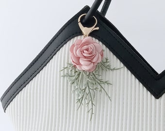 Flower Keychain, Bag / Purse Clip, Lobster Clasp Keyring
