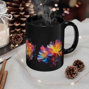 Flower Pedal / Botanical / Floral Mug / Gift For Her / Gift Idea / Watercolor Art / Pressed Flowers / 11oz Mug