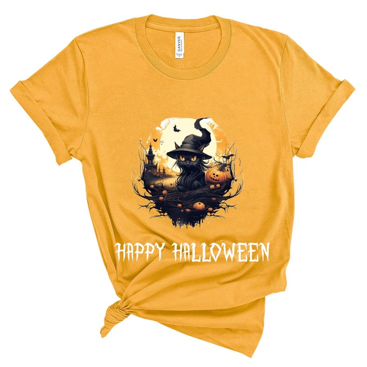 Black Cat Shirt, Halloween Shirt, Ghost Reading, Halloween Crewneck Shirt, Halloween Tshirt, Pumpkin, Shirt Halloween