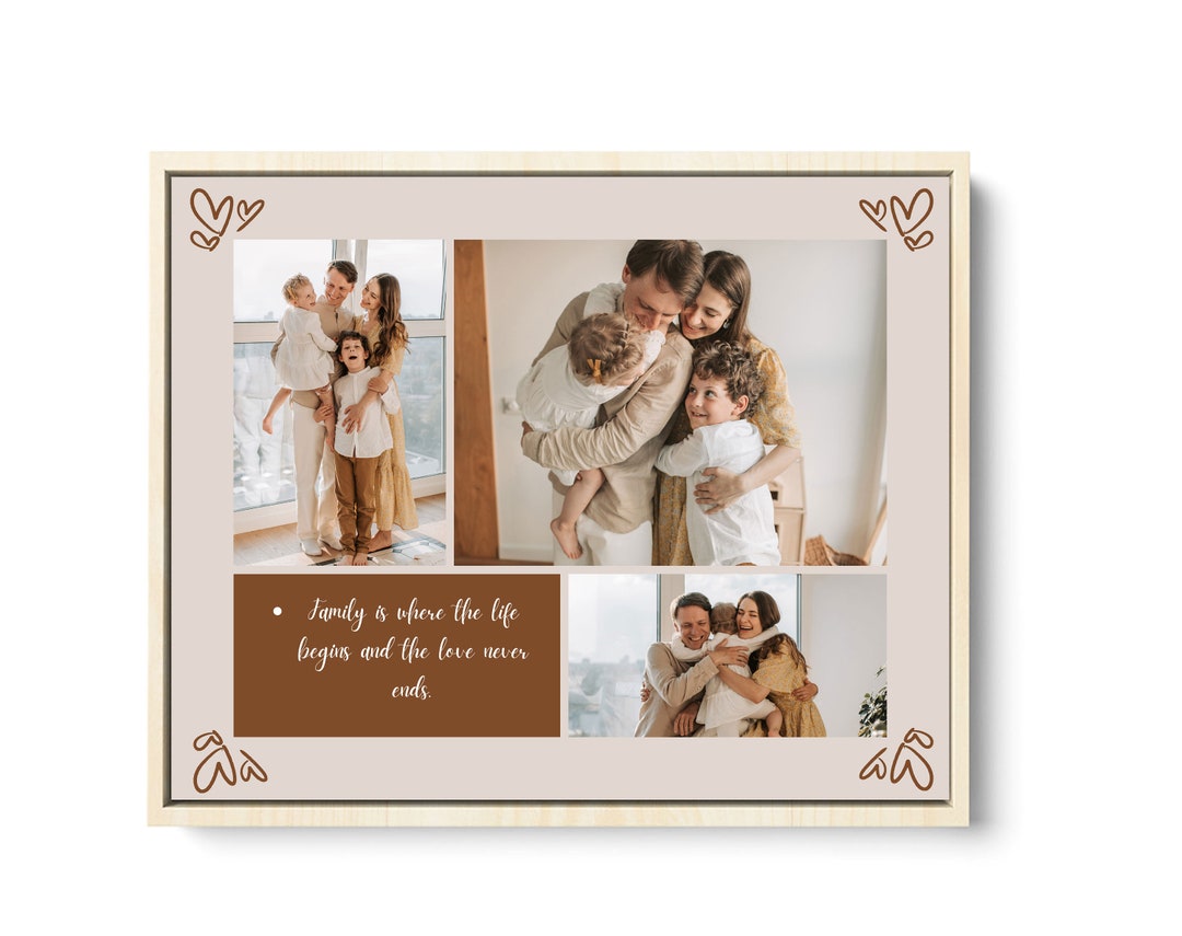 Personalized Photo Collage Canvas Family Photo Collage Print - Etsy