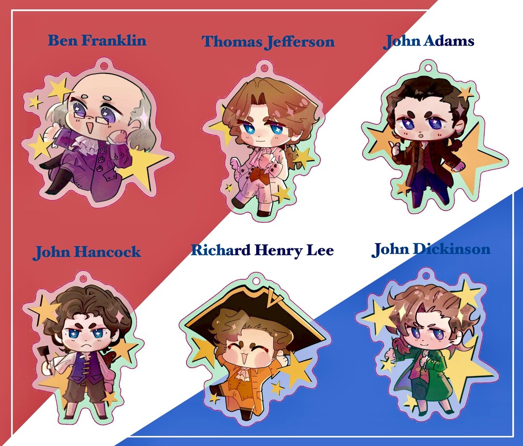 1776 Musical Acrylic Keychains Etsy