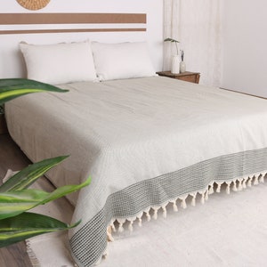 Brautpartygeschenk, personalisierte Decke, gestreifter Überwurf, Bachelorette Gunst, 91 "x 95" Baumwollüberwurf, Hochzeitsgastgeschenke, dekorative Tagesdecke,