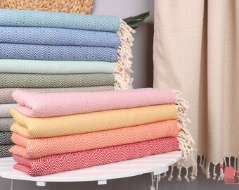 Zigzag Diamond Cotton Towel, Personalized Gifts, Bridal Shower Favors, Girls Weekend Gift, Wedding for Favor, Merry Christmas Gifts,