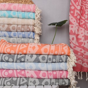 Presente personalizado, toalha de praia personalizada, toalha de algodão com padrão redondo de 40" x 70", lembrancinhas para despedida de solteira, presentes personalizados para madrinhas,