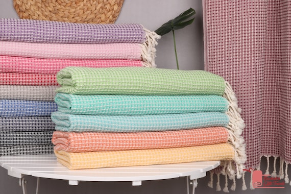Wedding Shower Gift, Bachelor Gifts, Custom Beach Towel, Turkish Towel Beach, Cotton Waffle Towel, Peshtemal Towel, Girls Weekend Favor,