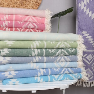 Toalha de algodão Kilim, presentes de despedida de solteira, presentes de solteiro, presente de casamento personalizado, presente de namorado, toalha de presente de casamento, presente de menino,